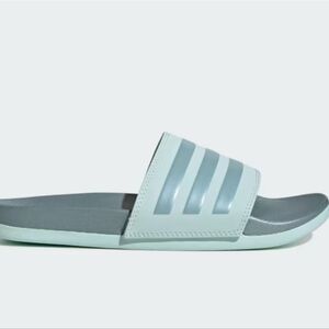 Adidas Adilette Comfort Slide Sandal- Halo Mint/Magic Grey Met